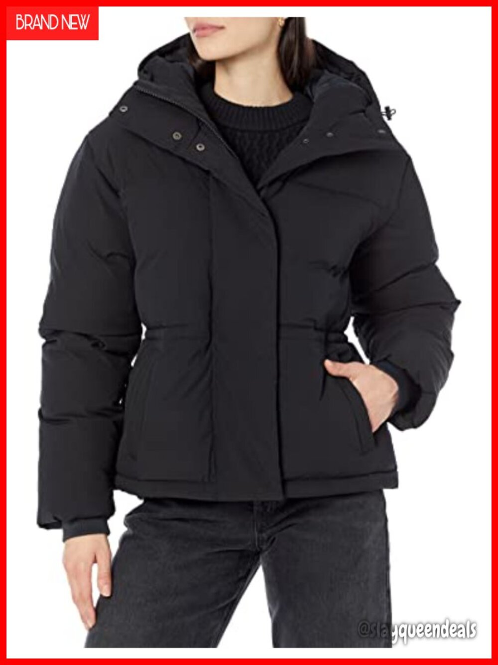 Women's Short Waisted Puffer Jacket Plus Size